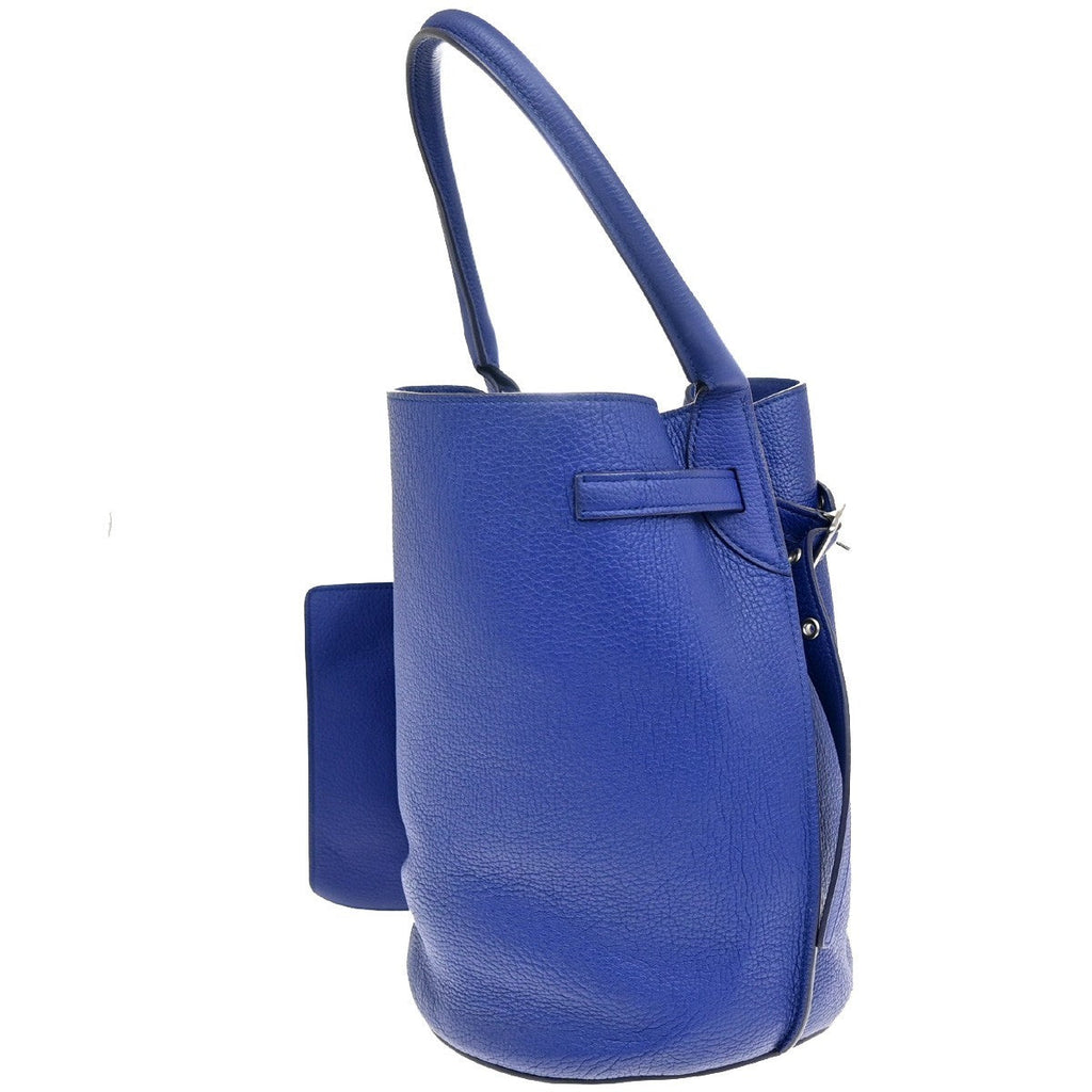 Celine Big Bag Bucket Leather Blue Leather Handbag (Authentic  )