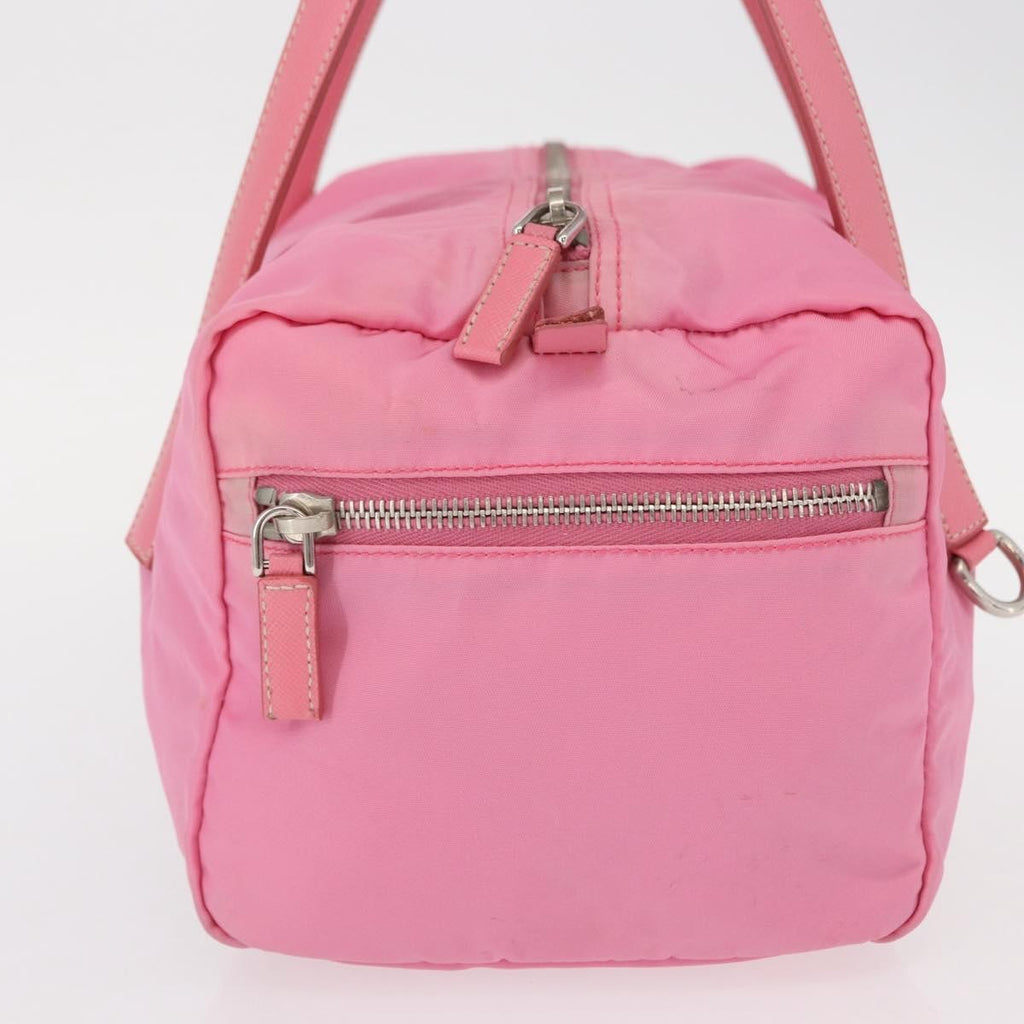 Prada Side Pocket Convertible Duffle Bag Tessuto Pink Nylon Handbag (Authentic  )