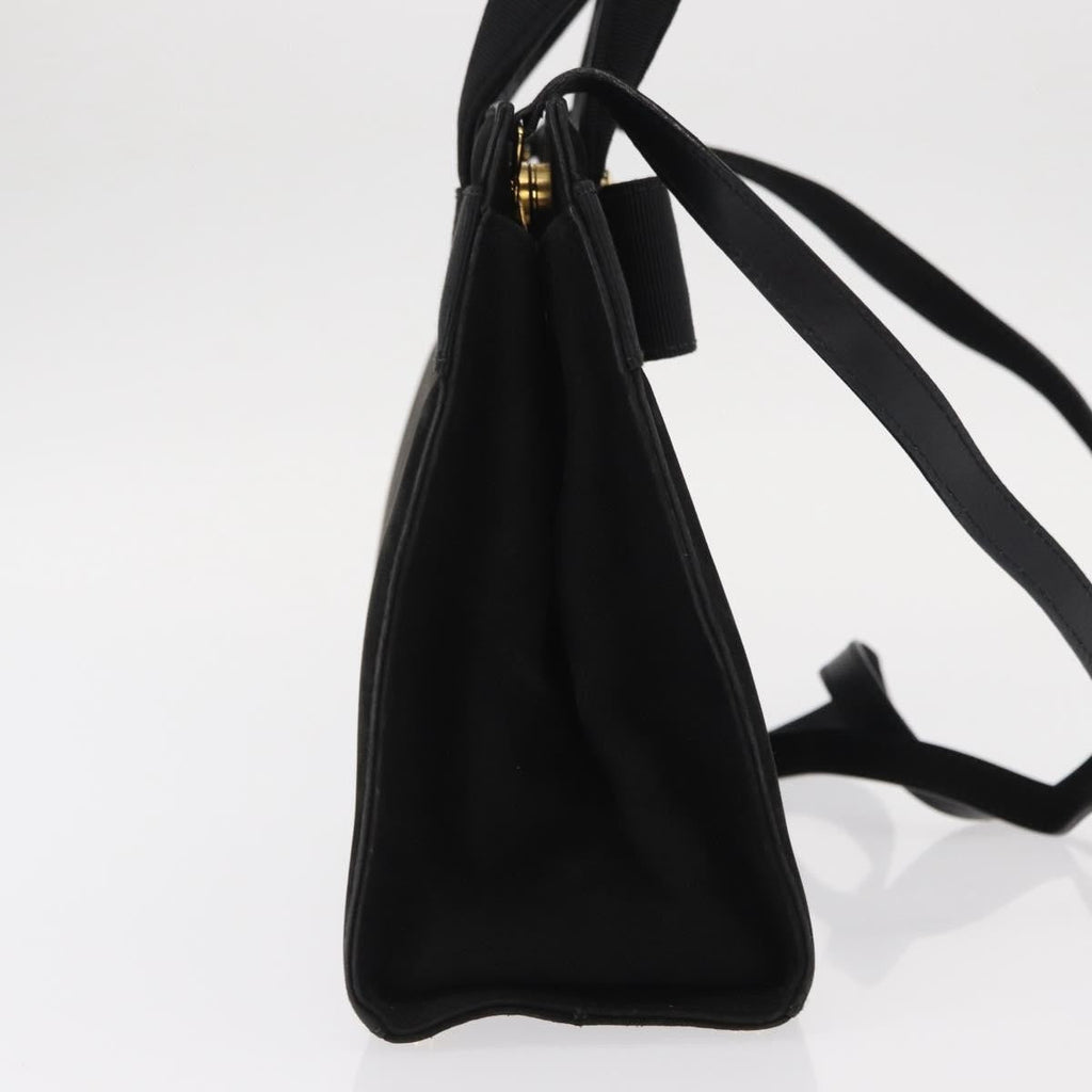 Salvatore Ferragamo Convertible Vara Bow Tote Suede Black Suede Handbag (Authentic  )