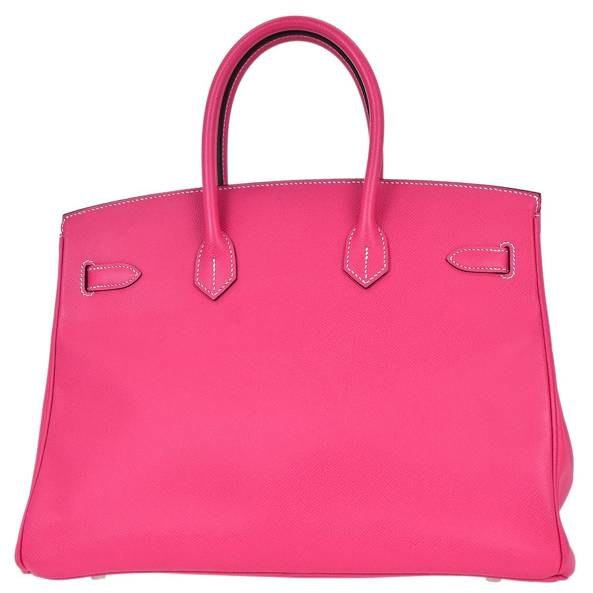 Hermes Birkin Handbag Pink Epsom With Palladium Hardware Pink Leather Handbag ( )