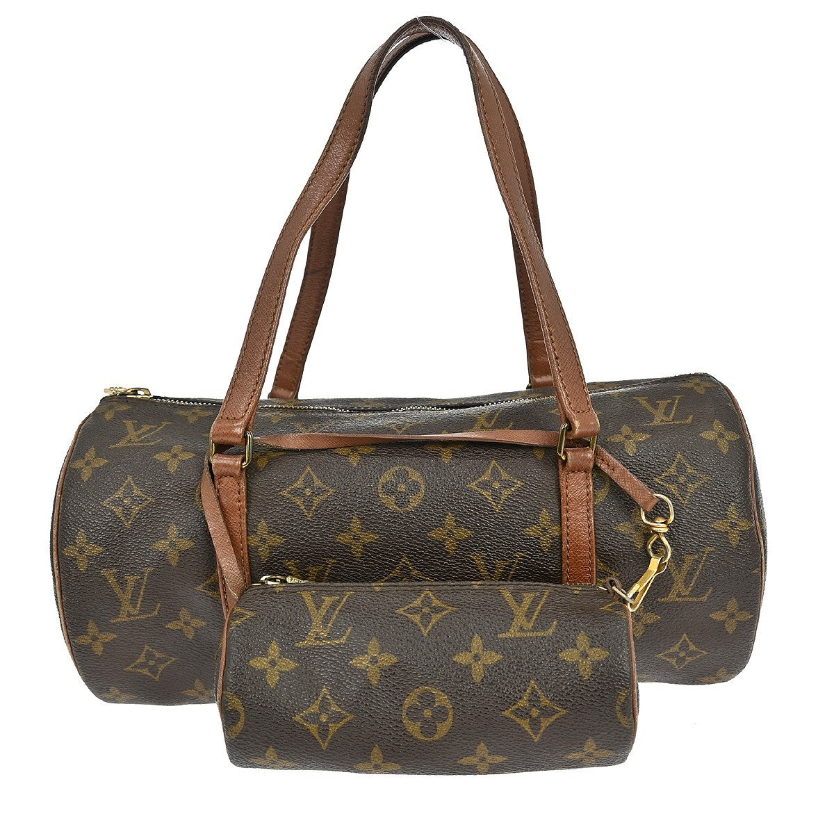 Louis Vuitton Papillon Handbag Monogram Canvas Brown Canvas Handbag ( )