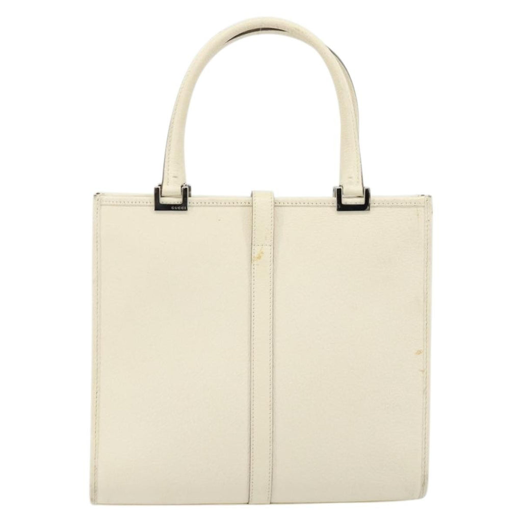 Gucci Vintage Jackie Handbag Leather Silver Leather Handbag ( )