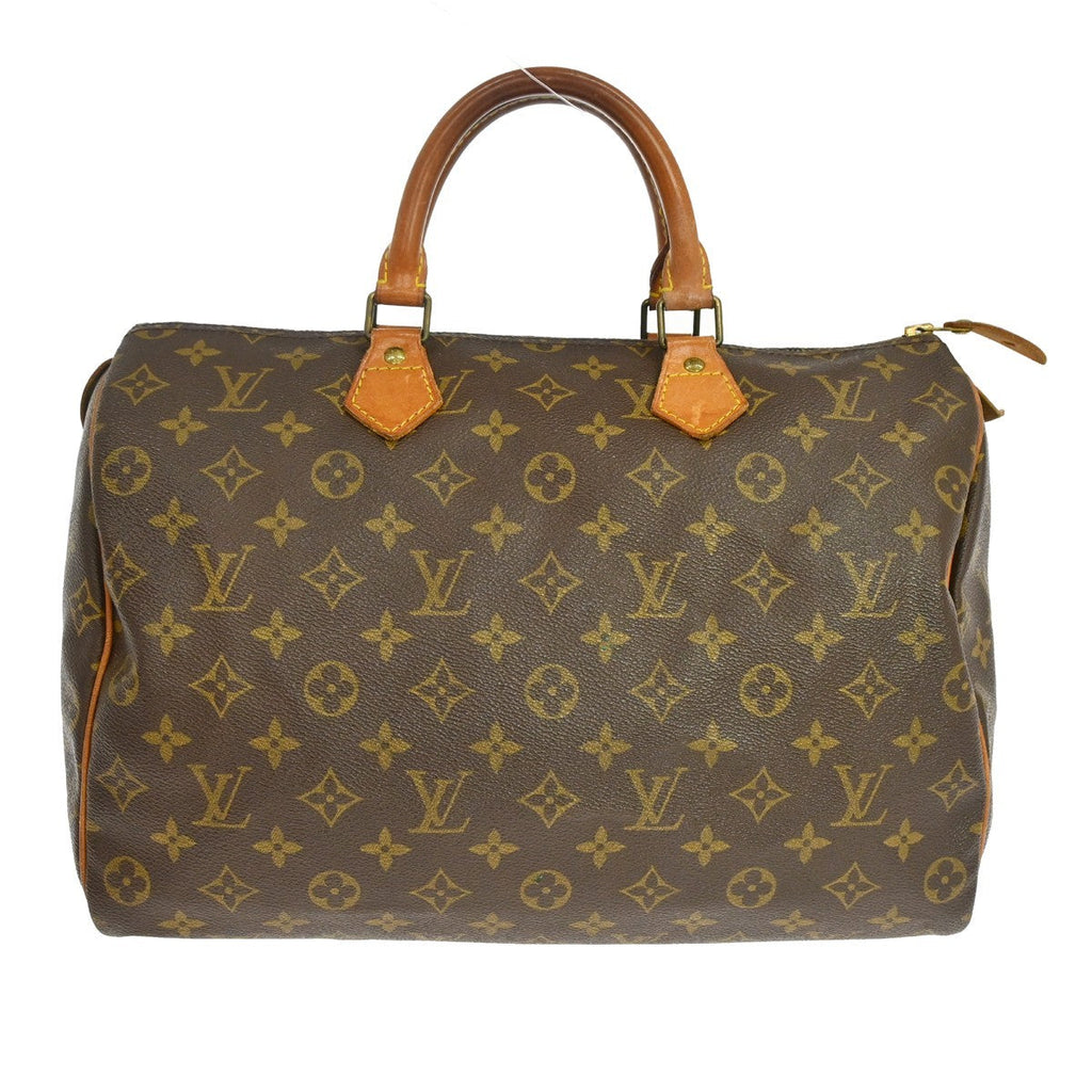 Louis Vuitton Speedy Handbag Monogram Canvas Brown Canvas Handbag ( )