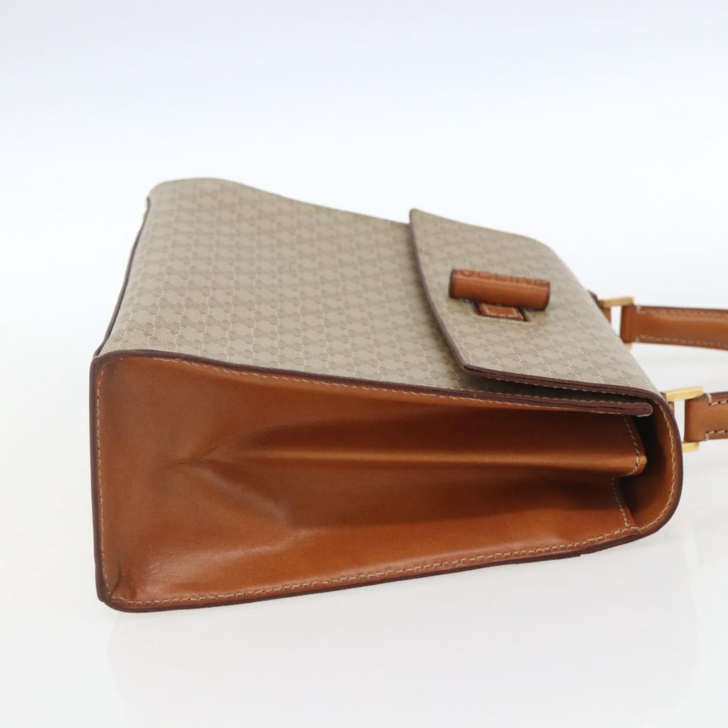Celine Vintage Macadam Handbag Canvas And Leather Beige Canvas Handbag (Authentic  )