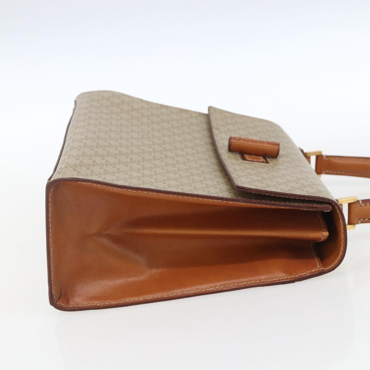 Celine Vintage Macadam Handbag Canvas And Leather Beige Canvas Handbag (Authentic  )