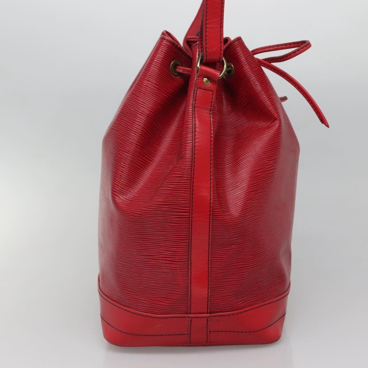 Louis Vuitton Noe Handbag Epi Leather Red Leather Bag (Authentic  )