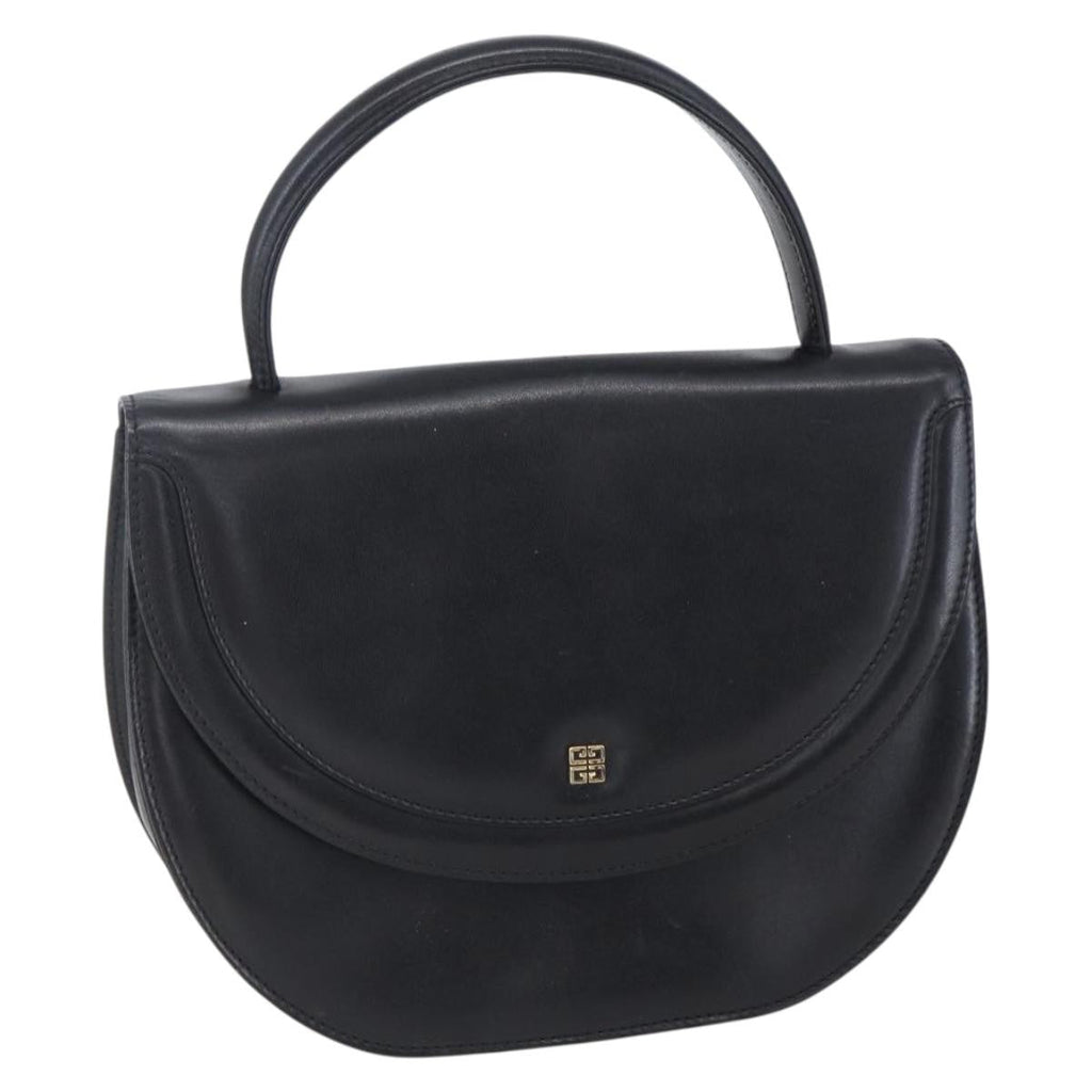Givenchy Vintage 4G Handbag Leather Black Leather Handbag (Authentic  )