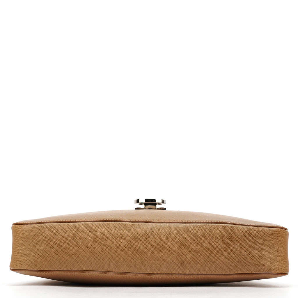 Beige Leather Shoulder Bag