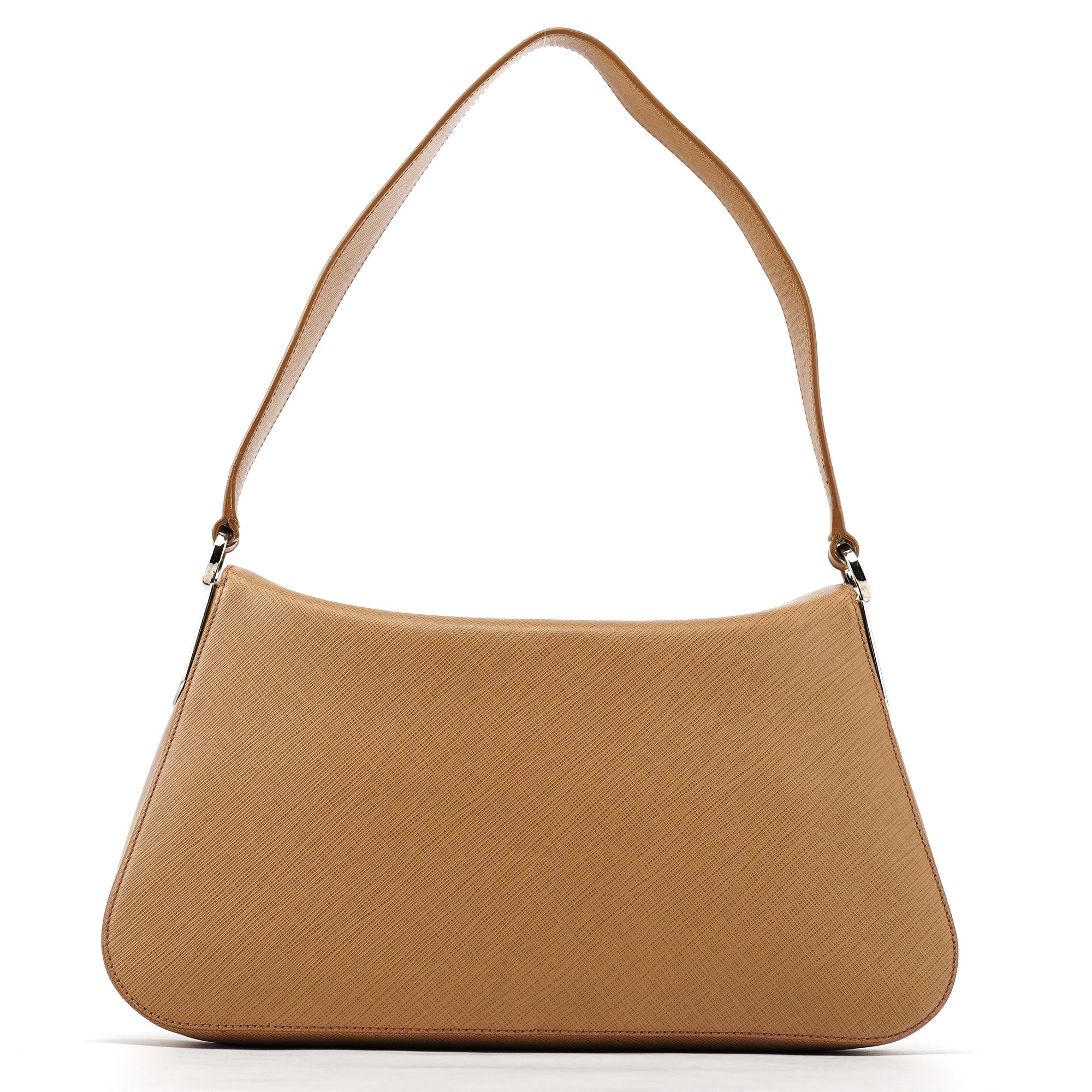 Beige Leather Shoulder Bag