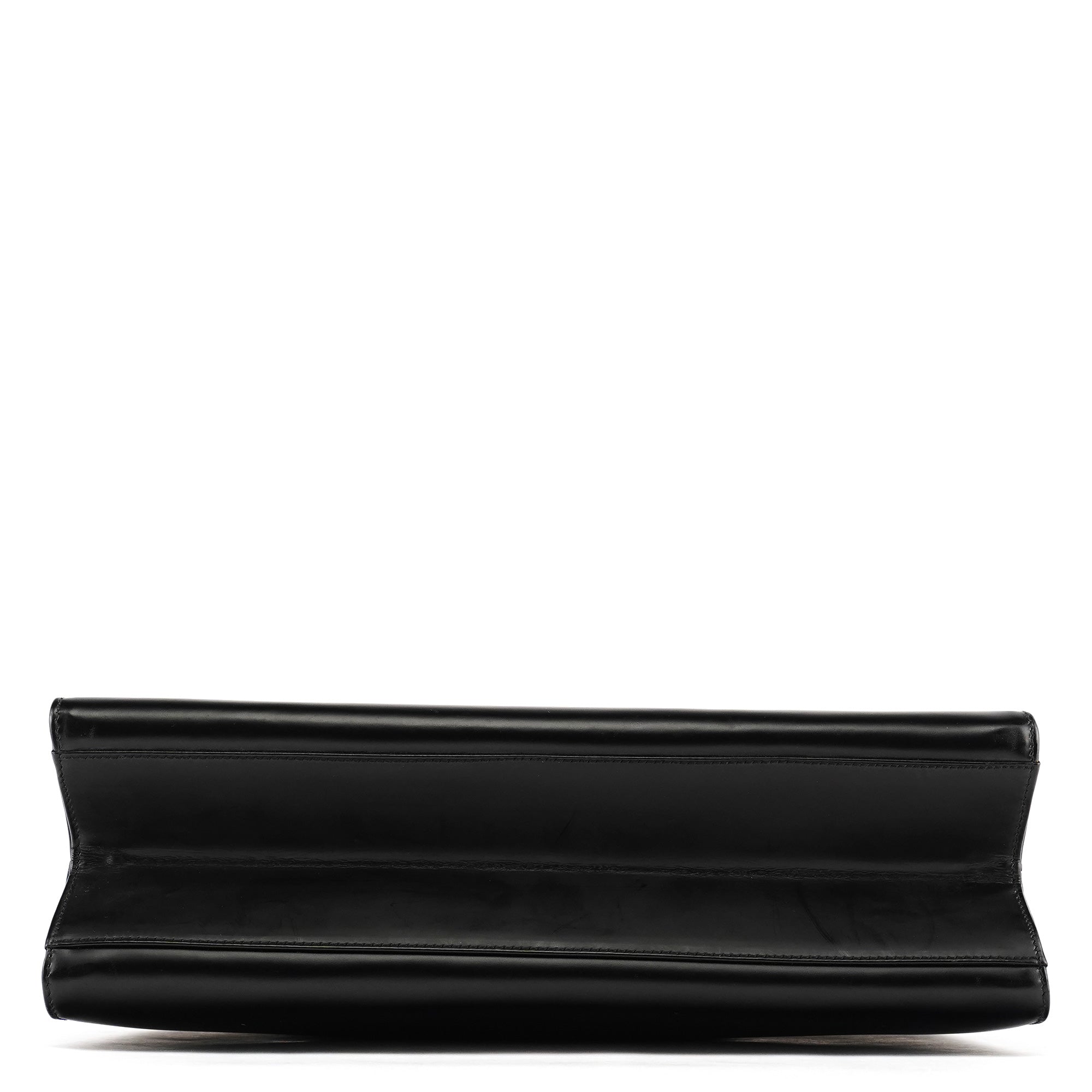 Black Geometric Leather Shoulder Bag