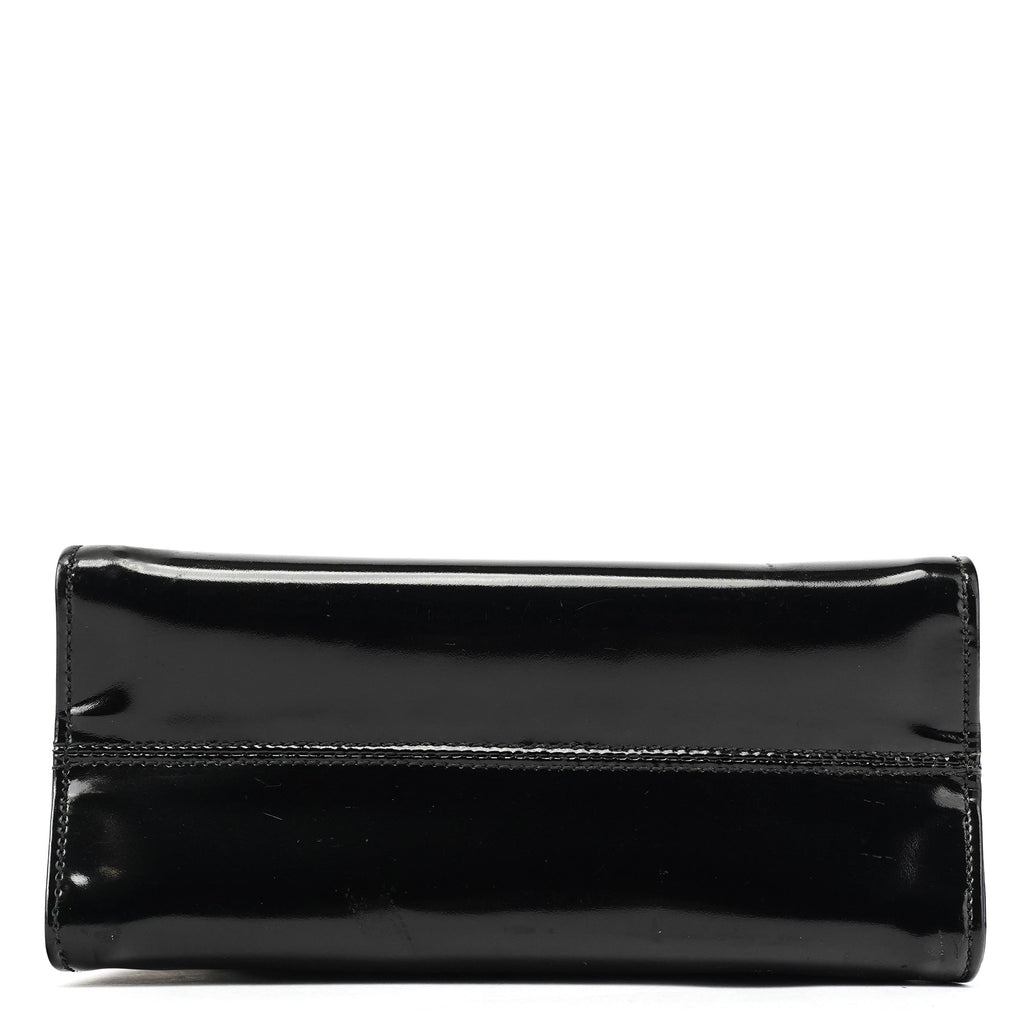 Black Patent Leather Top Handle Bag