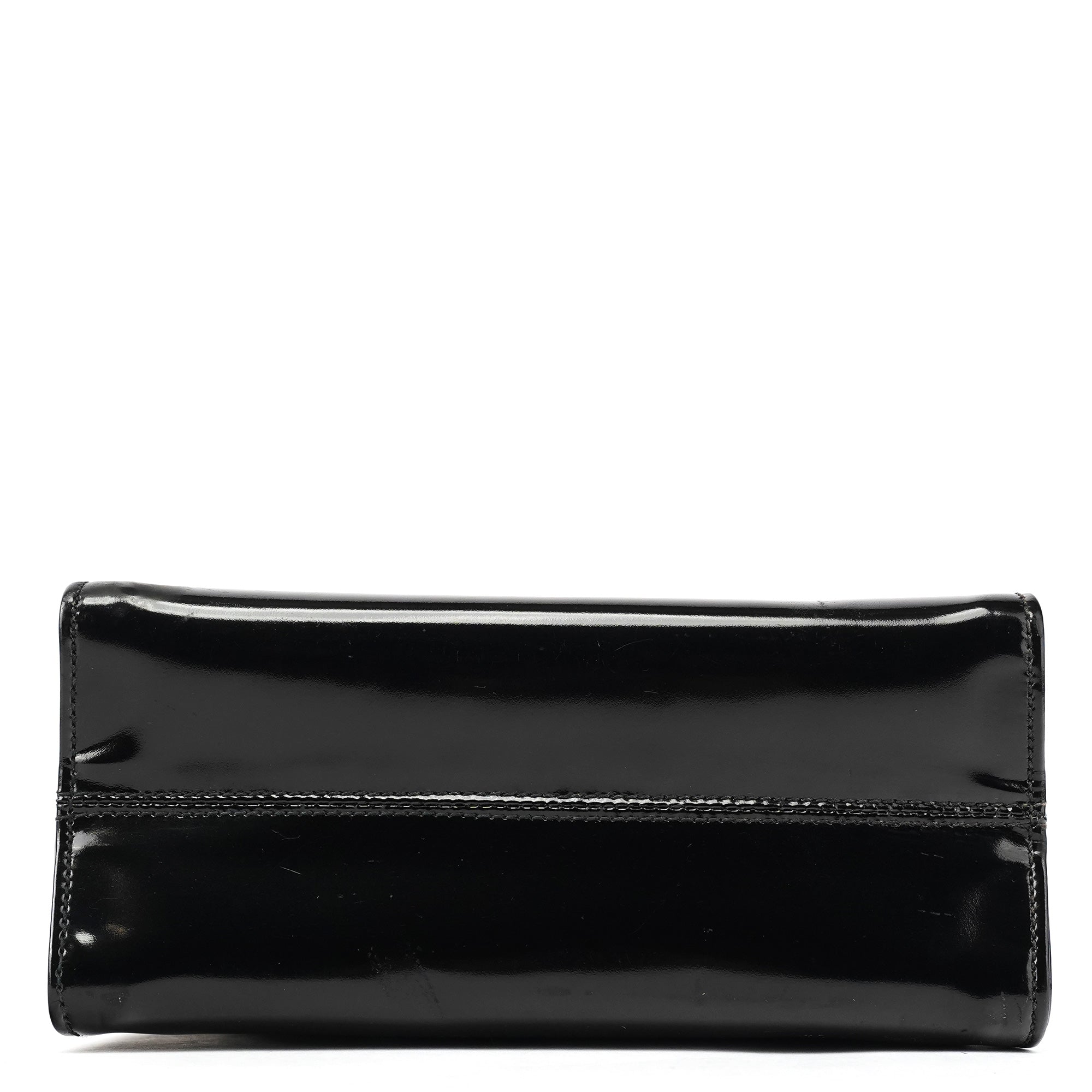 Black Patent Leather Top Handle Bag