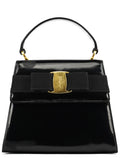 Black Patent Leather Top Handle Bag