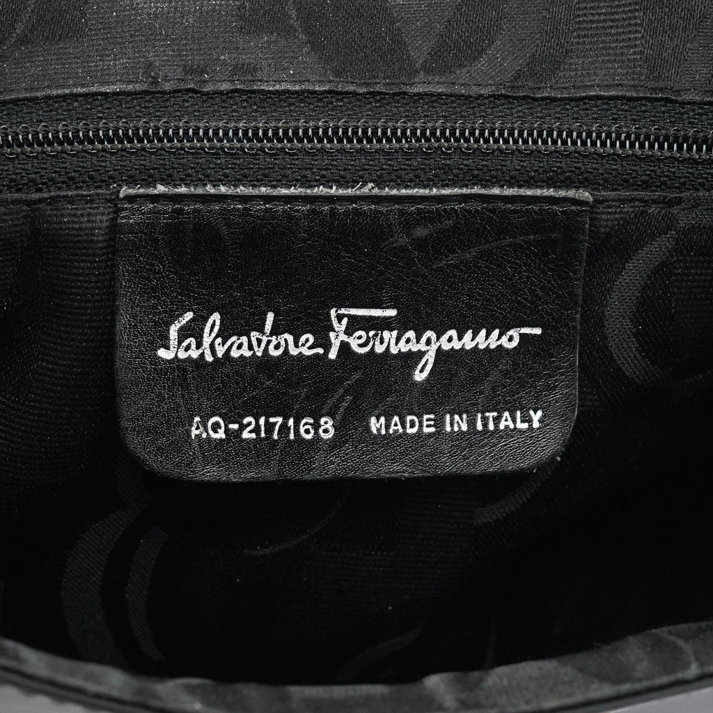 Matte Black Leather Top Handle Bag