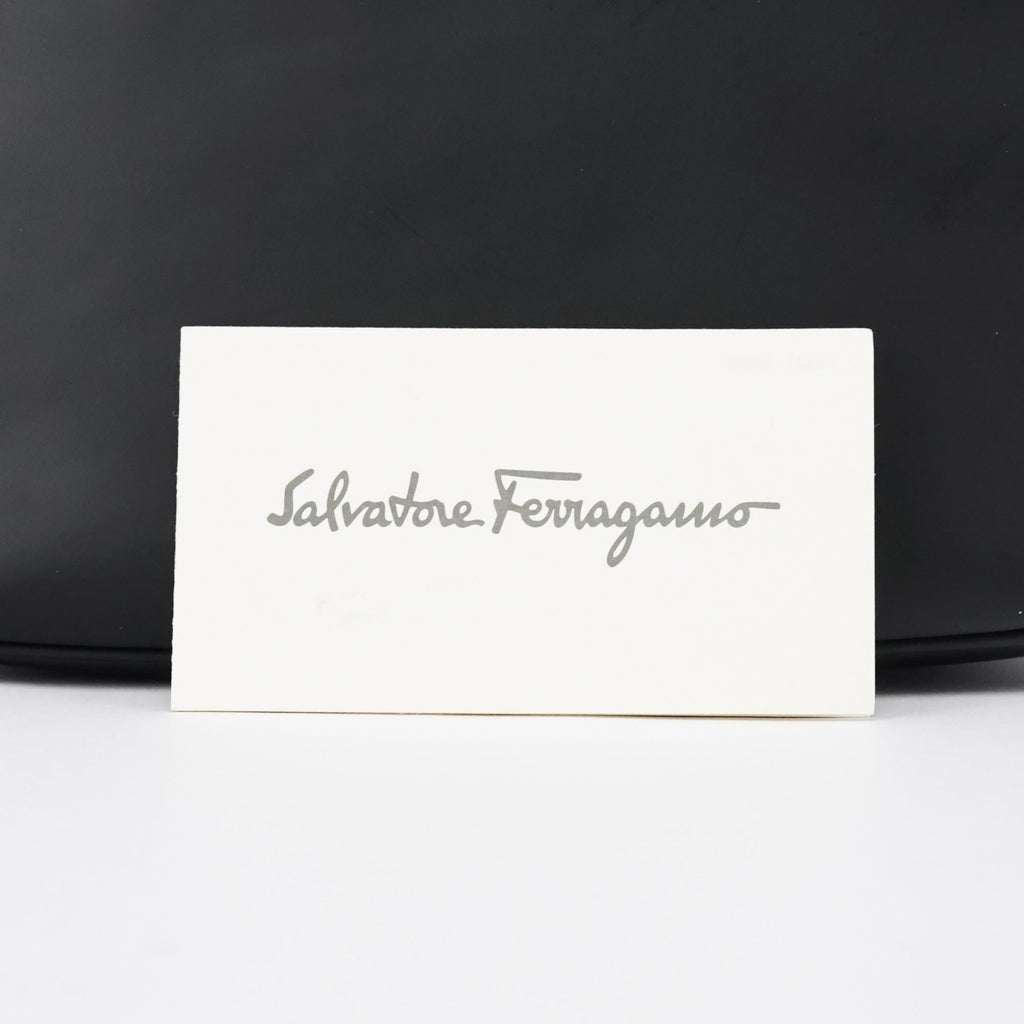 Matte Black Leather Top Handle Bag