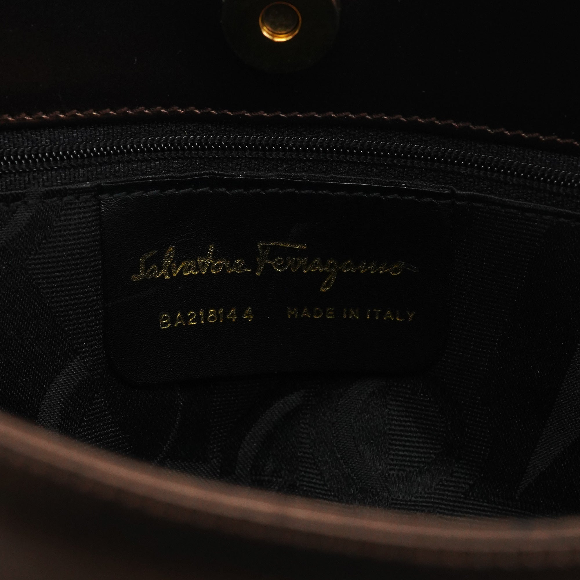 Metallic Bronze Leather Shoulder Bag