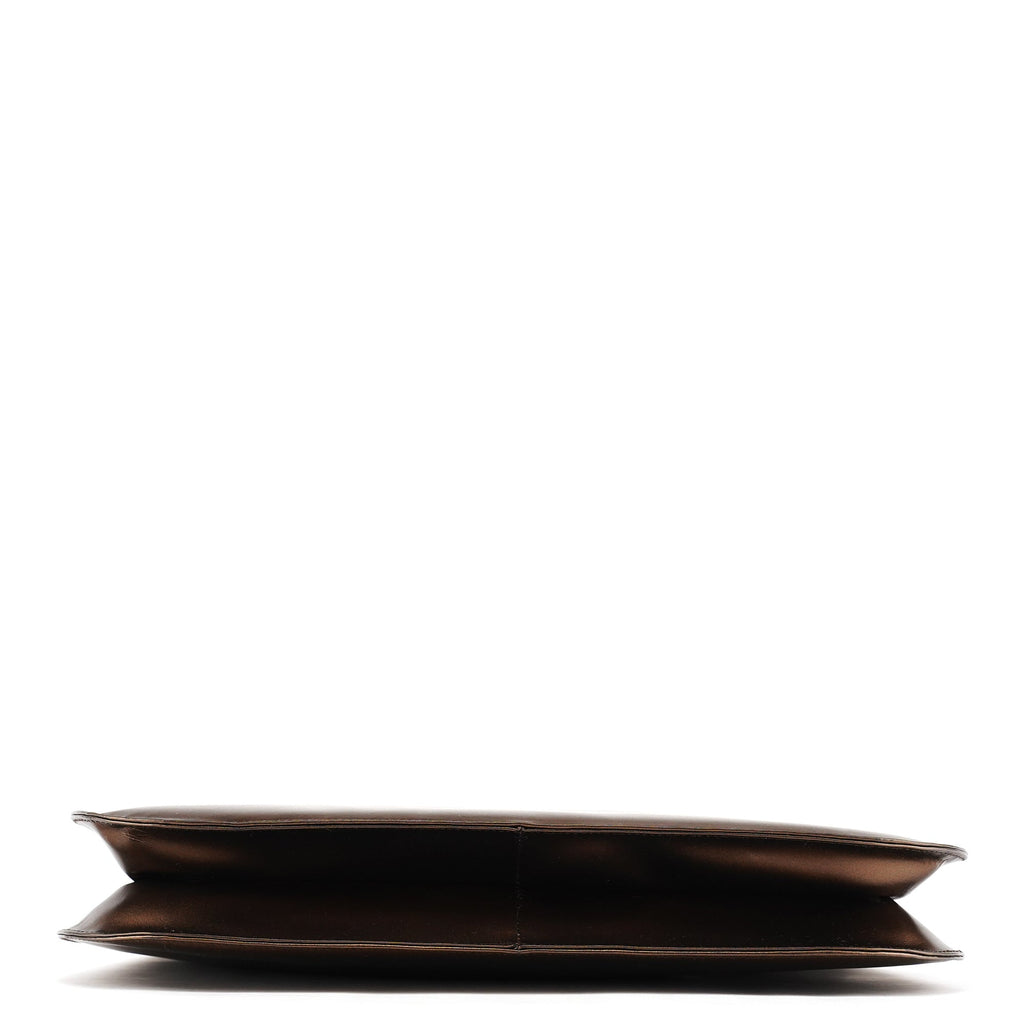 Metallic Bronze Leather Shoulder Bag