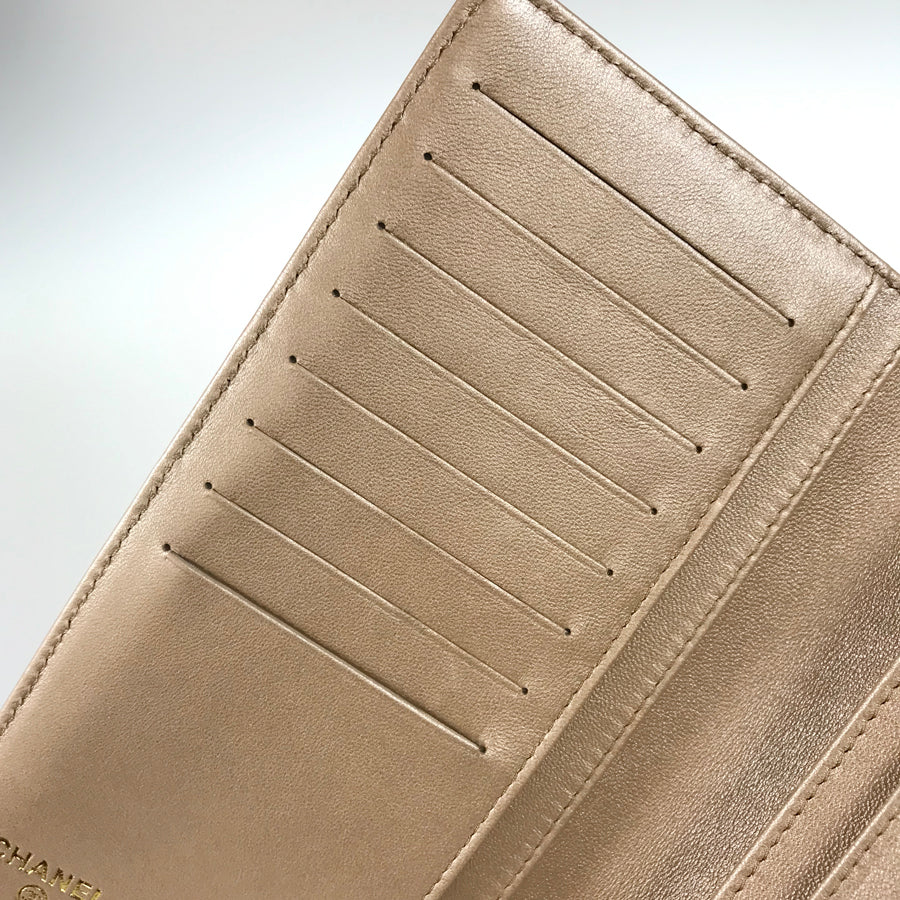CHANEL Camellia Long wallet bifold