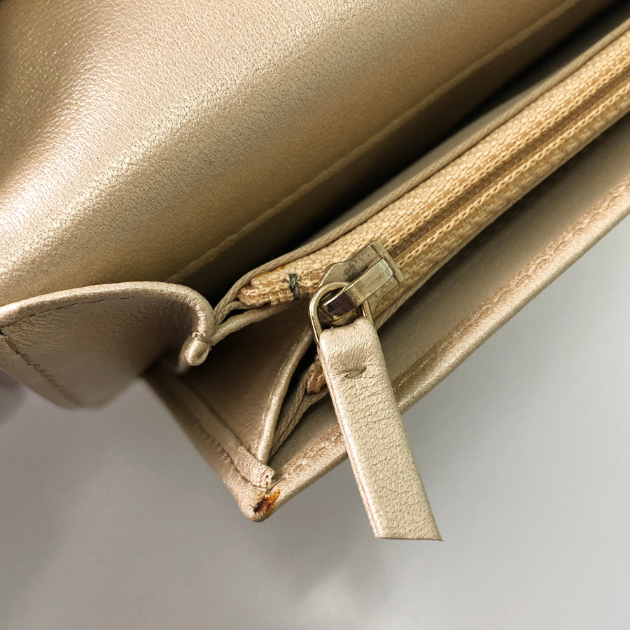 CHANEL Camellia Long wallet bifold