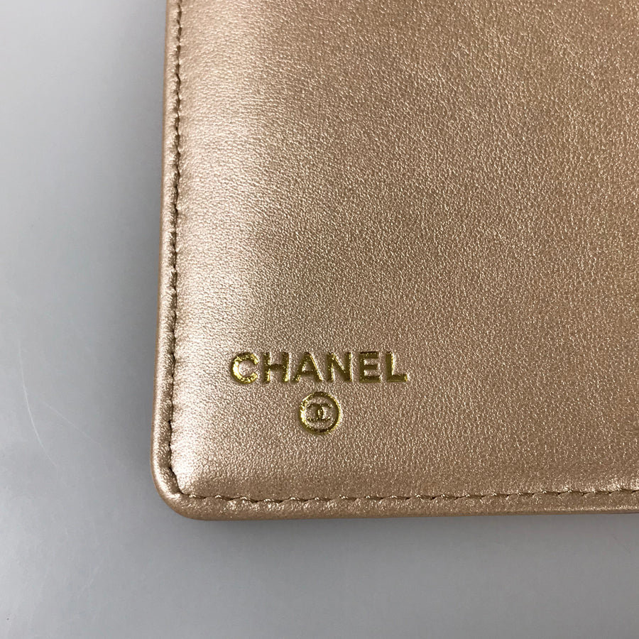 CHANEL Camellia Long wallet bifold