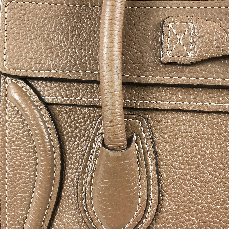 CELINE Luggage Nano Shopper Hand bag