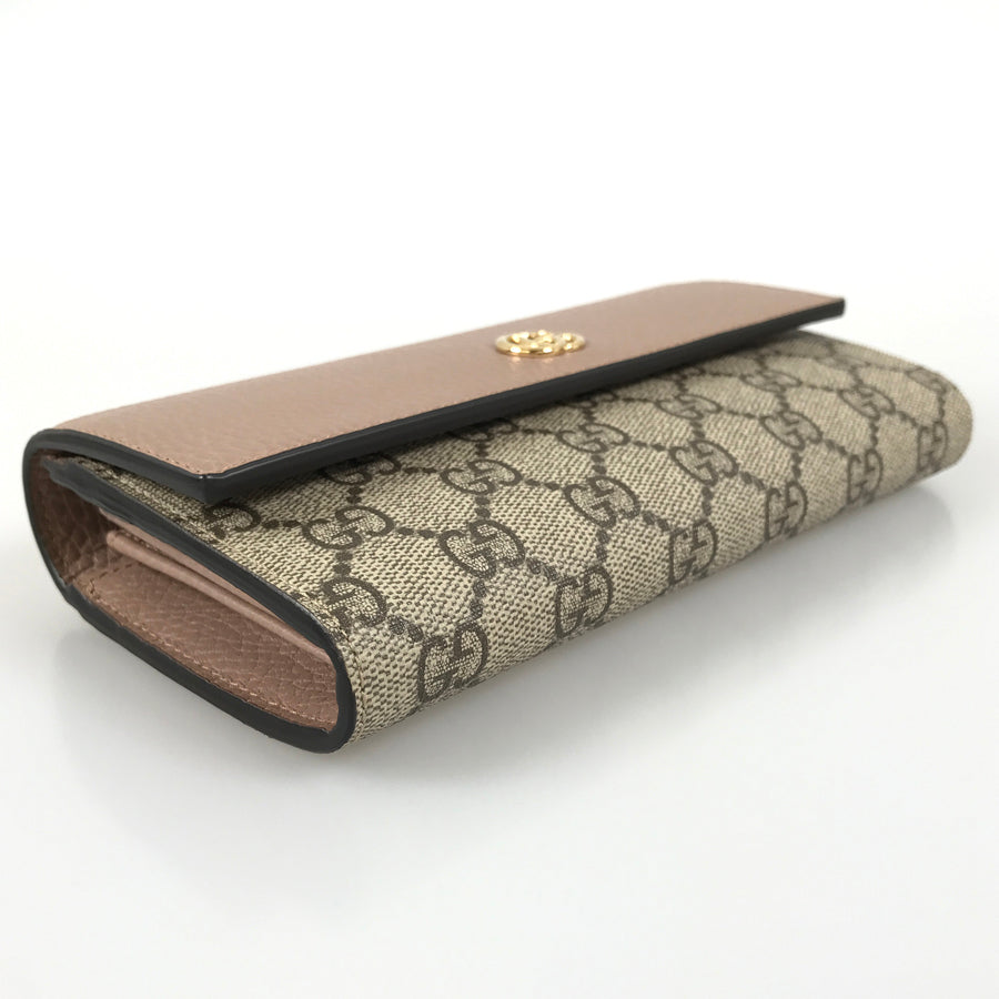 GUCCI Double G Bicolor Continental Wallet 456116 Long wallet Folding cover lid