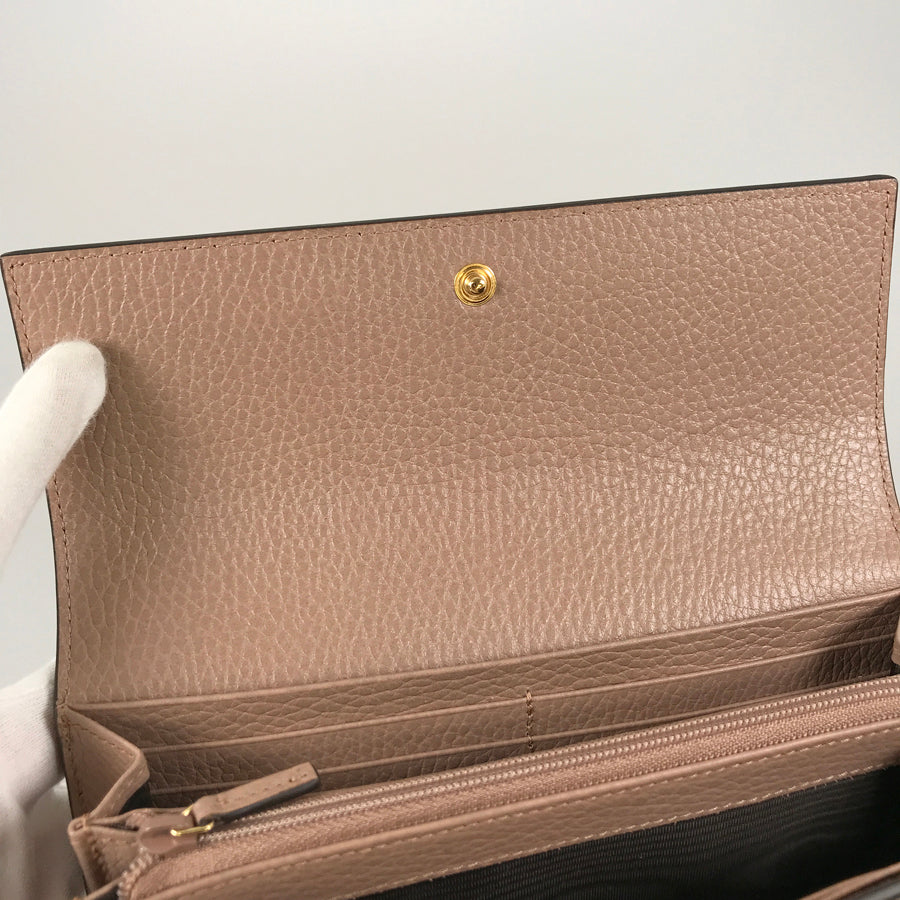 GUCCI Double G Bicolor Continental Wallet 456116 Long wallet Folding cover lid
