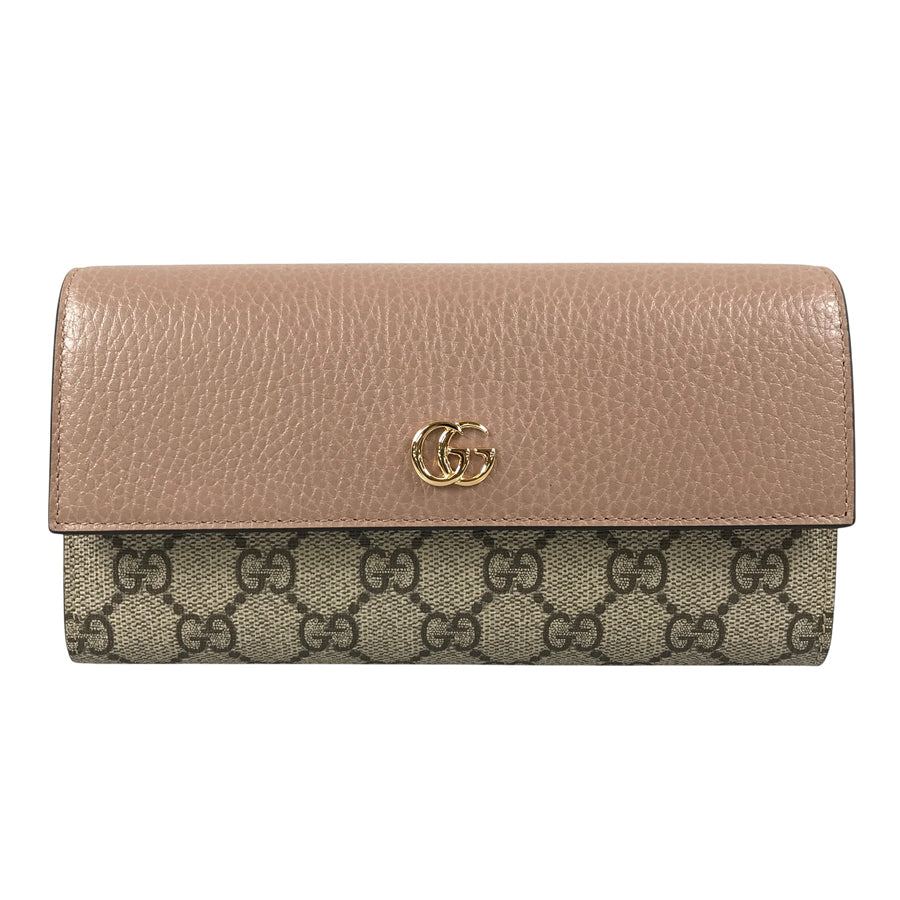 GUCCI Double G Bicolor Continental Wallet 456116 Long wallet Folding cover lid