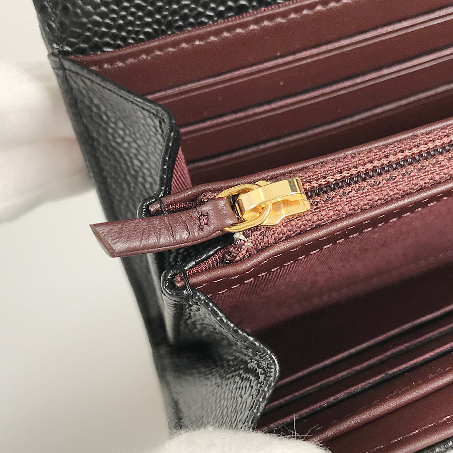 CHANEL Matelasse Long wallet Folding cover lid