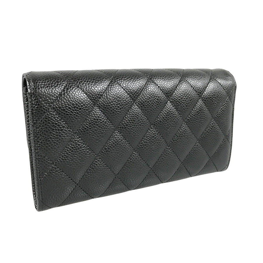CHANEL Matelasse Long wallet Folding cover lid