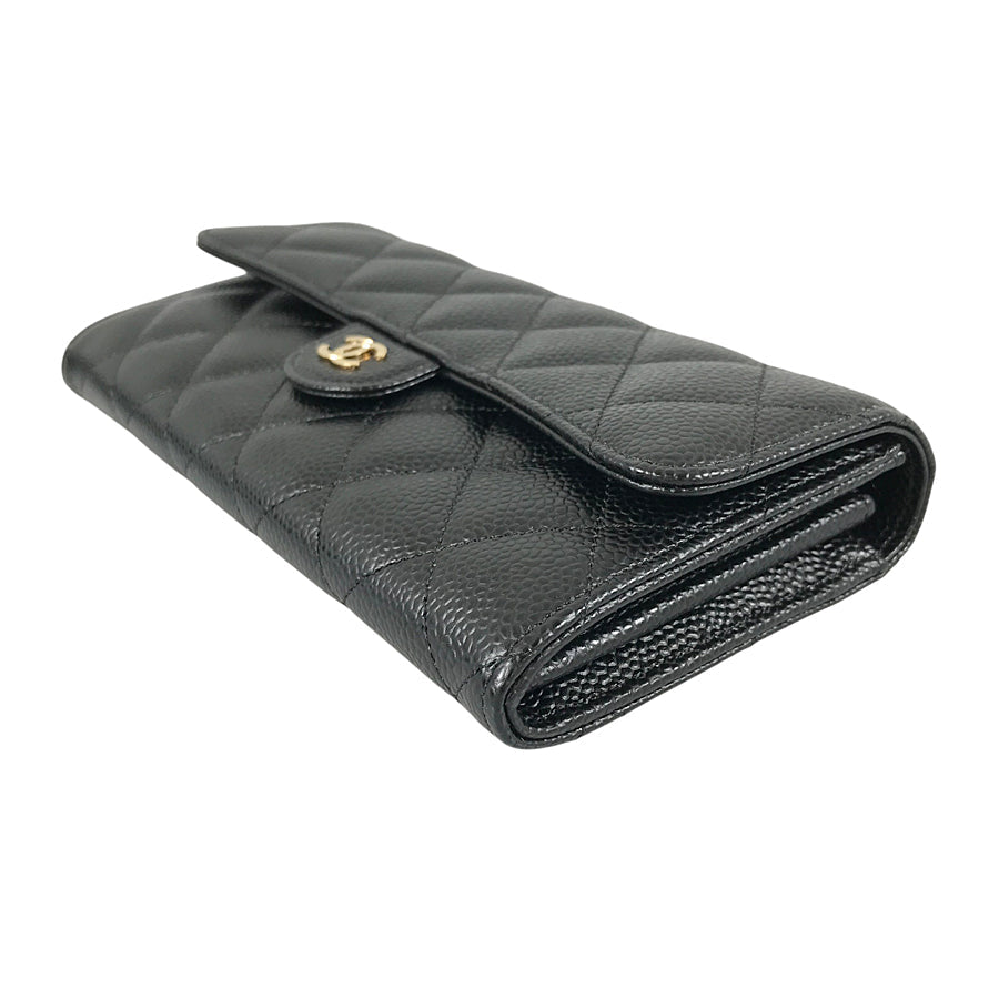 CHANEL Matelasse Long wallet Folding cover lid