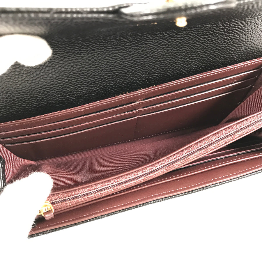 CHANEL Matelasse Long wallet Folding cover lid