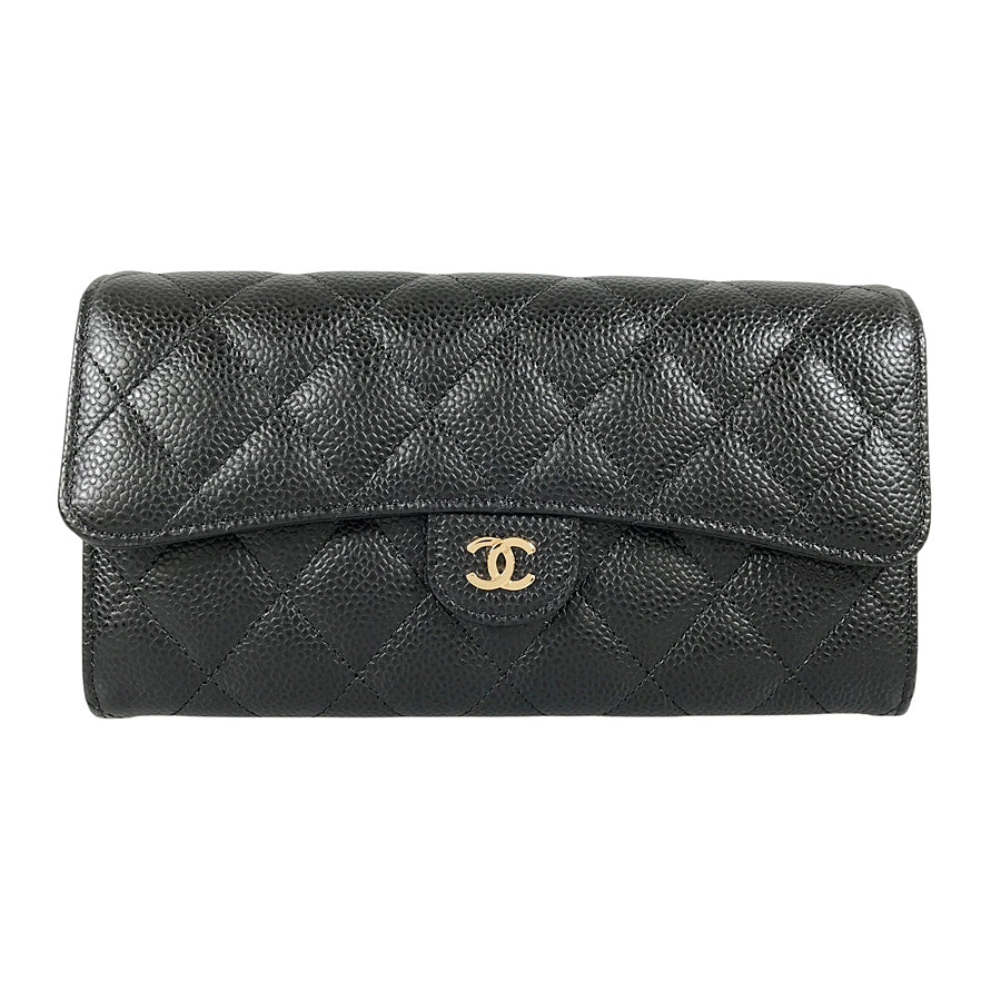 CHANEL Matelasse Long wallet Folding cover lid