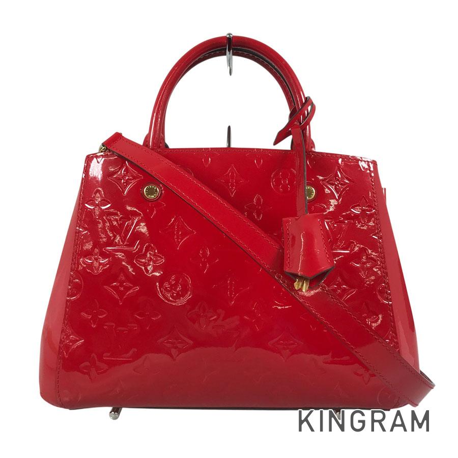 LOUIS VUITTON Monogram Vernis Montaigne BB M50170 Hand bag