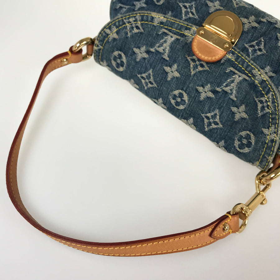 LOUIS VUITTON Monogram Denim Mini Pleaty M95050 Shoulder bag