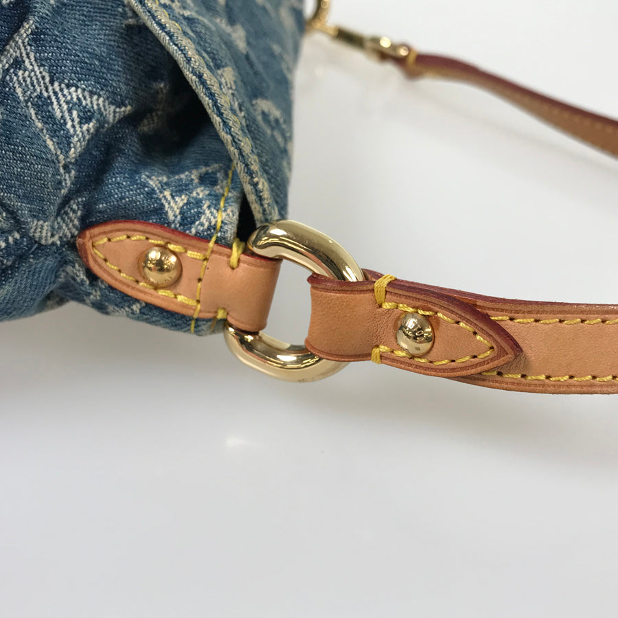 LOUIS VUITTON Monogram Denim Mini Pleaty M95050 Shoulder bag