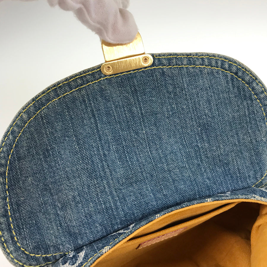 LOUIS VUITTON Monogram Denim Mini Pleaty M95050 Shoulder bag