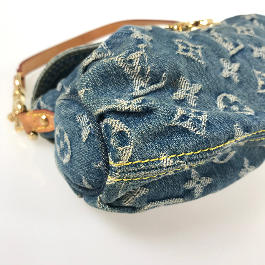 LOUIS VUITTON Monogram Denim Mini Pleaty M95050 Shoulder bag