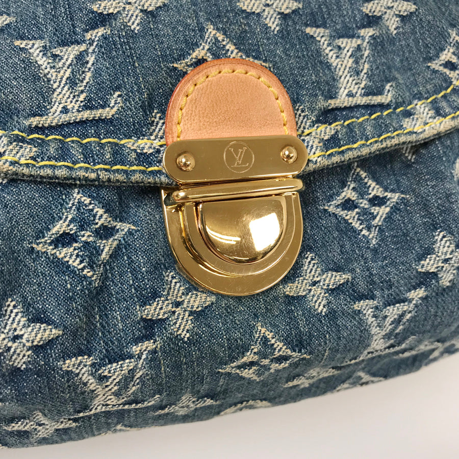 LOUIS VUITTON Monogram Denim Mini Pleaty M95050 Shoulder bag