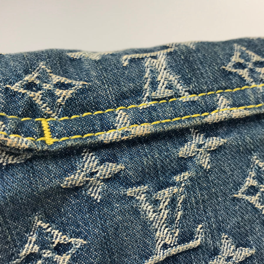 LOUIS VUITTON Monogram Denim Mini Pleaty M95050 Shoulder bag
