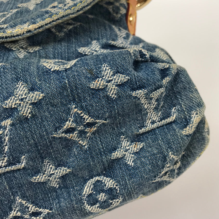 LOUIS VUITTON Monogram Denim Mini Pleaty M95050 Shoulder bag