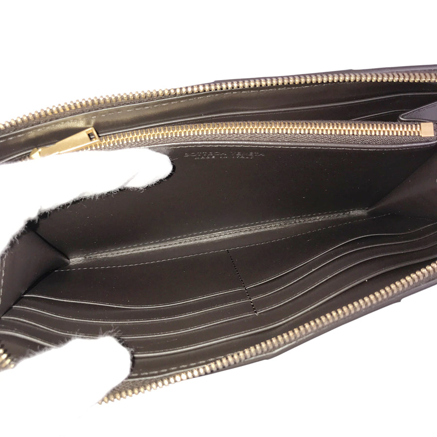 BOTTEGA VENETA Maxi Intrecciato Long wallet Round zipper