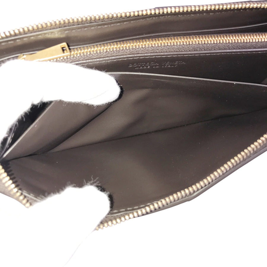 BOTTEGA VENETA Maxi Intrecciato Long wallet Round zipper