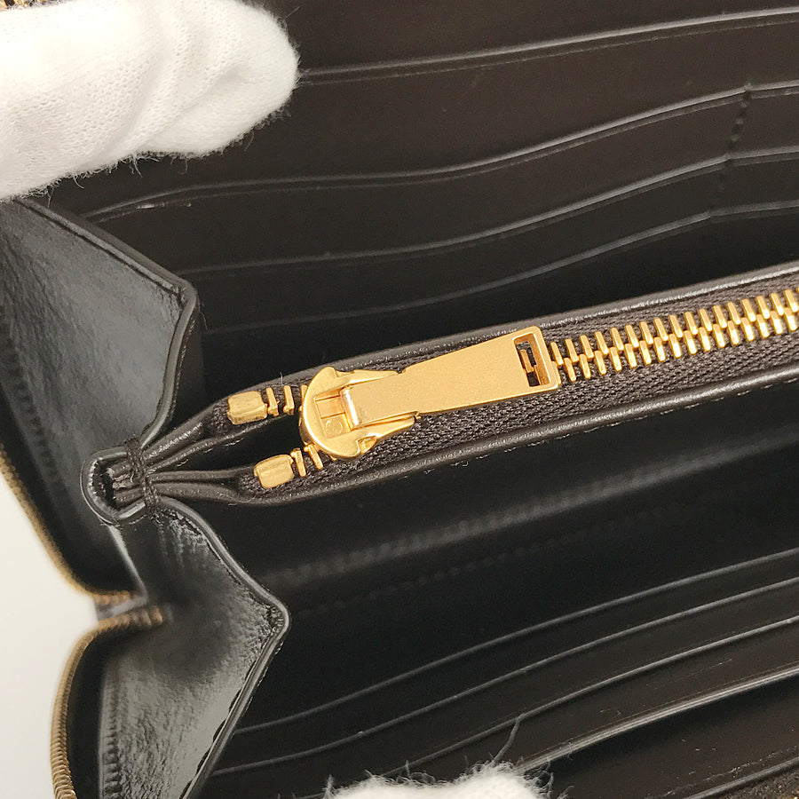 BOTTEGA VENETA Maxi Intrecciato Long wallet Round zipper