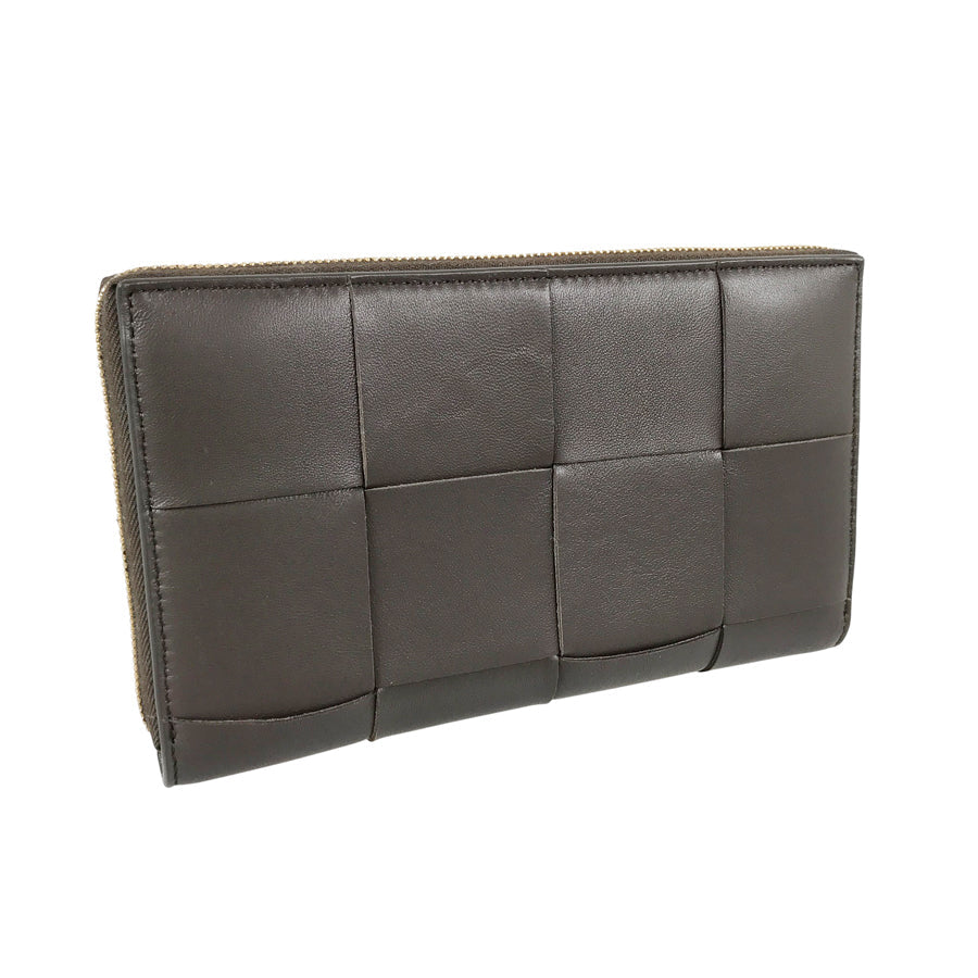 BOTTEGA VENETA Maxi Intrecciato Long wallet Round zipper