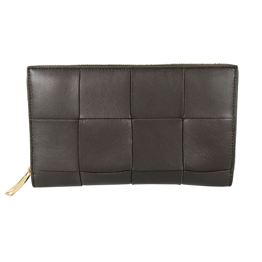 BOTTEGA VENETA Maxi Intrecciato Long wallet Round zipper