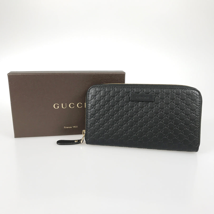 GUCCI Micro Gucci Sima 449391 Long wallet Round zipper