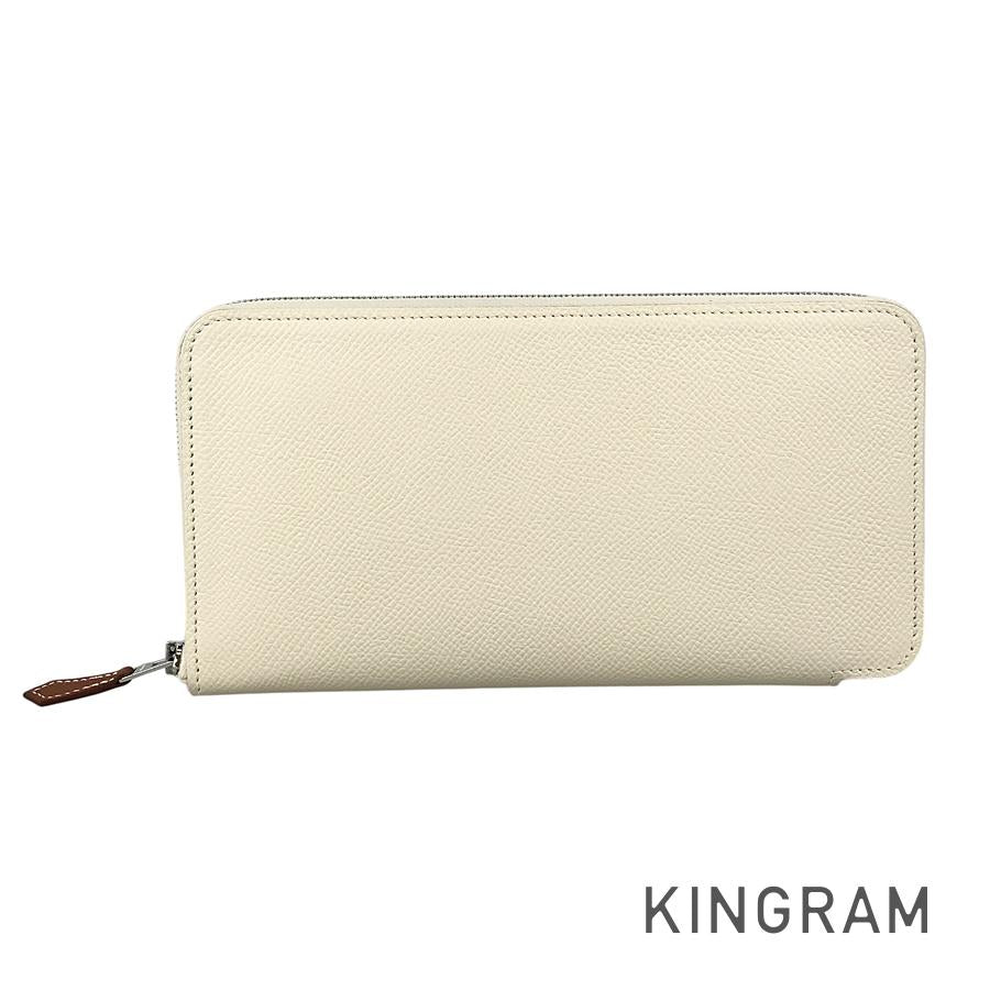 HERMES Azap Long Silkine Long wallet Round zipper