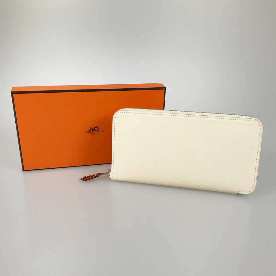 HERMES Azap Long Silkine Long wallet Round zipper