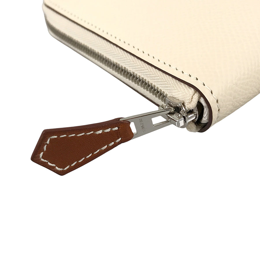 HERMES Azap Long Silkine Long wallet Round zipper